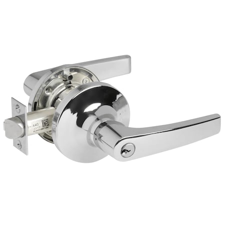 Yale Grade 1 Entry Cylindrical Lock, Monroe Lever, Conventional Cylinder, Bright Chrome Fnsh, Non-handed MO5404LN 625